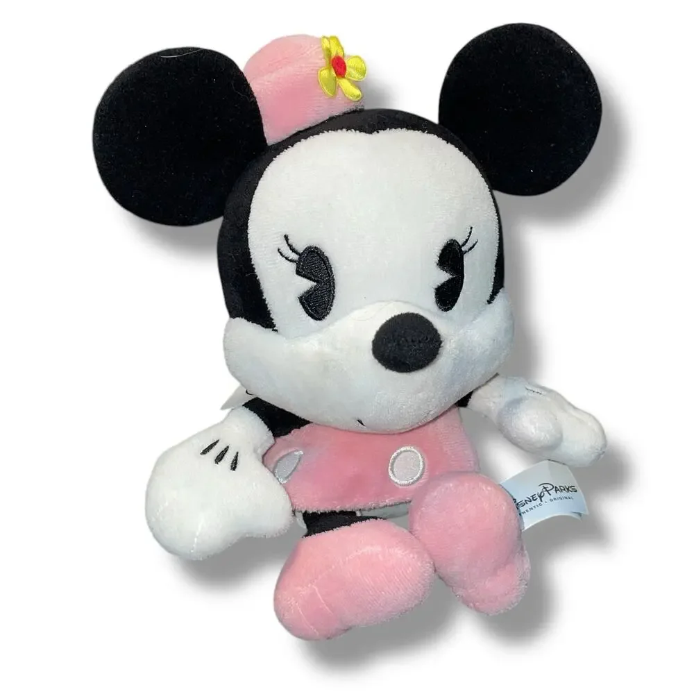 Disney Parks Minnie Mouse Bobble Cutie Plush Pink Flower Hat 7